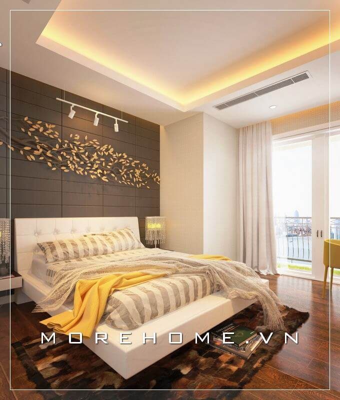 Giường ngủ chung cư được thiết kế hiện đại, đơn giản, tạo cảm giác thoải mái nhất cho mỗi giấc ngủ của bạn